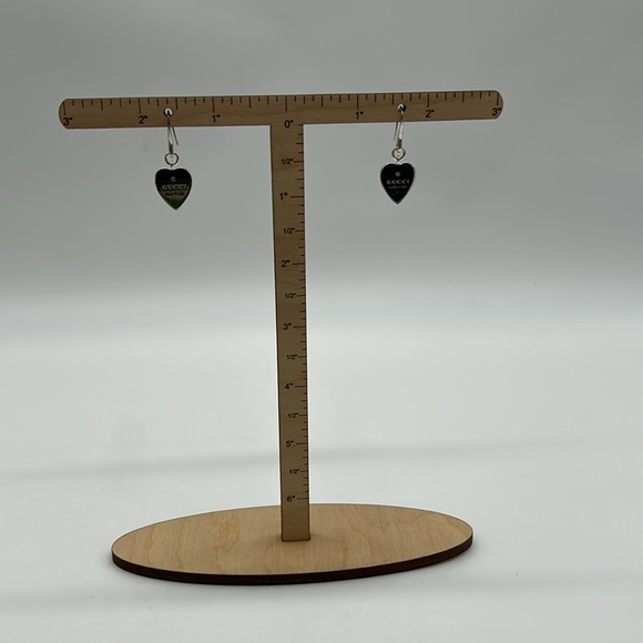 2496- Gucci Heart-Shaped Drop Earrings with Box & Authentication NWT - Picture 4 of 6